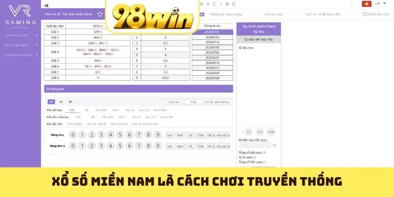 Xổ số miền Nam là cách chơi truyền thống