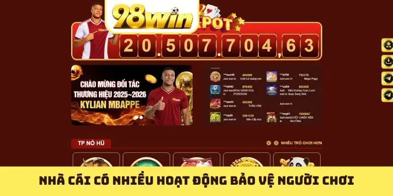 Nhà cái có nhiều hoạt động bảo vệ người chơi